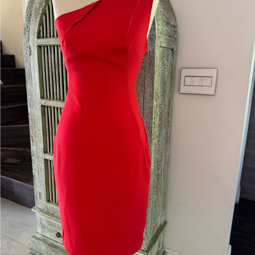 Marciano Vibrant Red One-Shoulder Dress